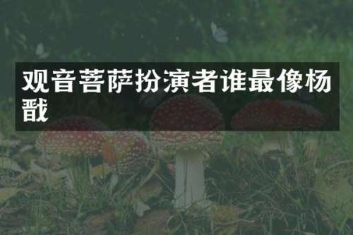 观音菩萨扮演者谁最像杨戬