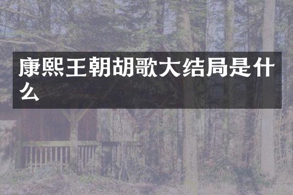 康熙王朝胡歌大结局是什么