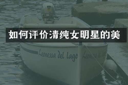 如何评价清纯女明星的美