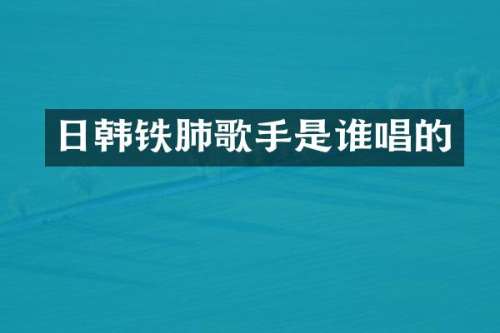 日韩铁肺歌手是谁唱的