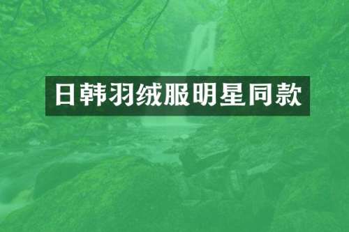 日韩羽绒服明星同款