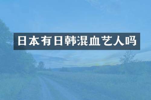 日本有日韩混血艺人吗