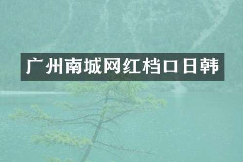 广州南城网红档口日韩