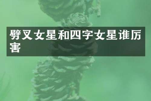 劈叉女星和四字女星