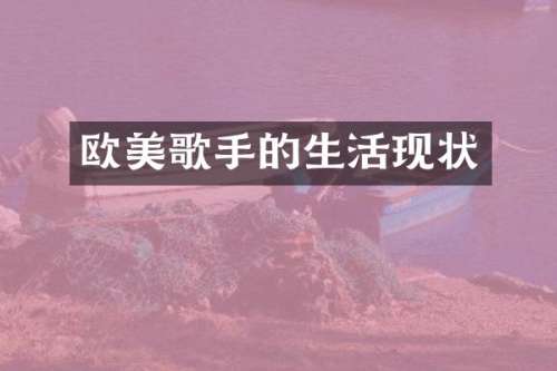 欧美歌手的生活现状