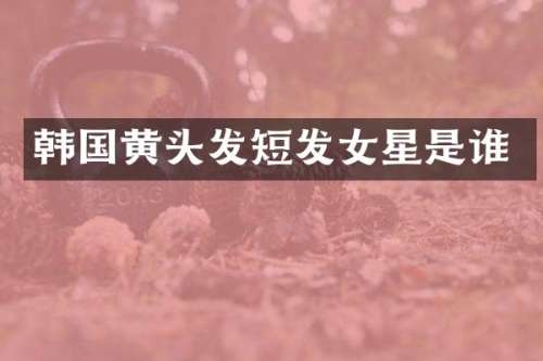 韩国黄头发短发女星是谁
