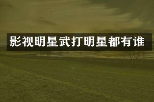 影视明星武打明星都有谁