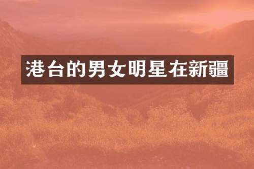 港台的男女明星在新疆