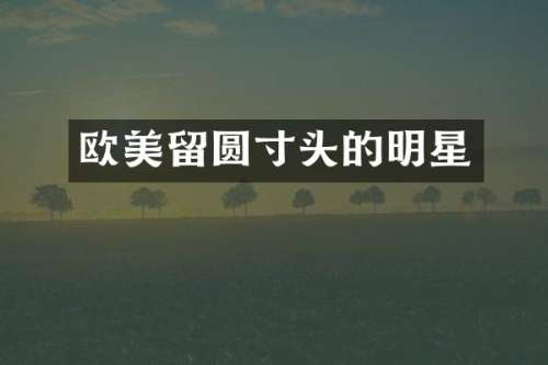 欧美留圆寸头的明星
