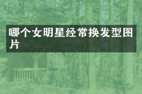 哪个女明星经常换发型图片