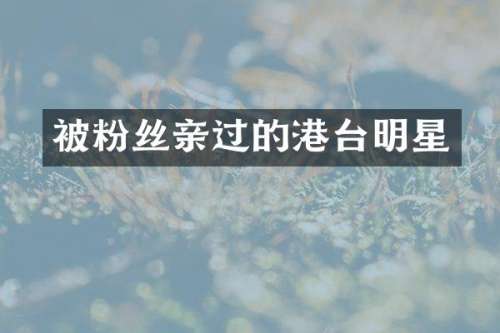 被粉丝亲过的港台明星