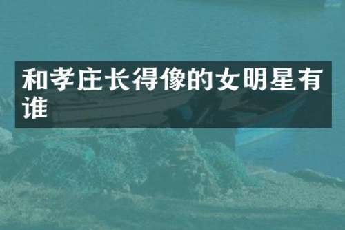 和孝庄长得像的女明星有谁