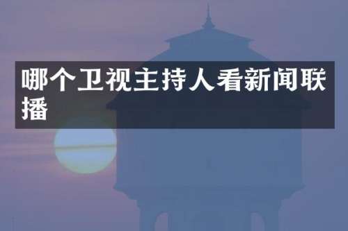 哪个卫视主持人看新闻联播