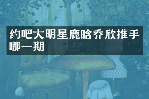 约吧大明星鹿晗乔欣推手哪一期
