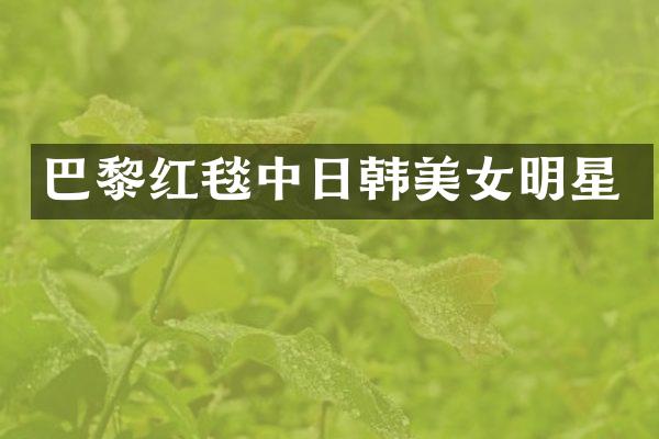 巴黎红毯中日韩明星
