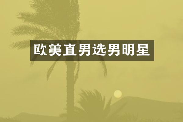 欧美直男选男明星