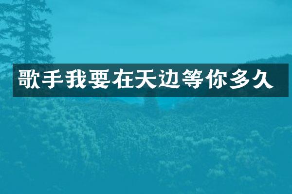 歌手我要在天边等你多久