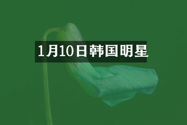 1月10日韩国明星