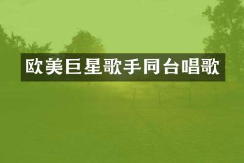 欧美巨星歌手同台唱歌
