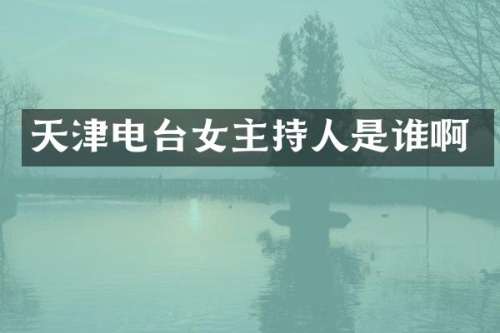 天津电台女主持人是谁啊