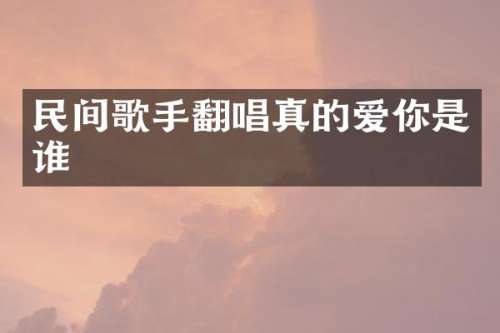 民间歌手翻唱真的爱你是谁