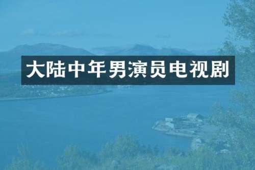 大陆中年男演员电视剧