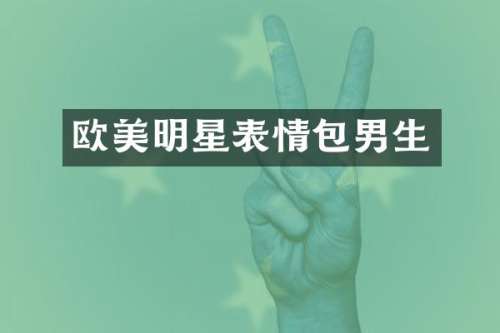 欧美明星表情包男生