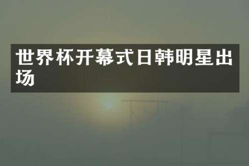 世界杯开幕式日韩明星出场
