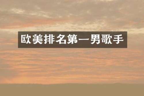 欧美排名第一男歌手