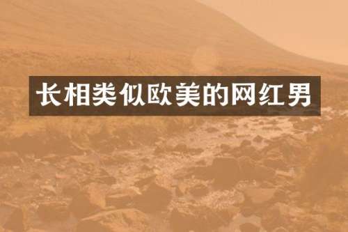 长相类似欧美的网红男