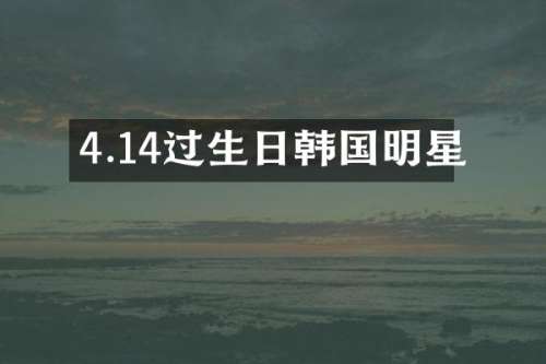 4.14过生日韩国明星