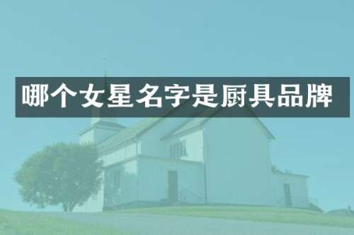 哪个女星名字是厨具品牌