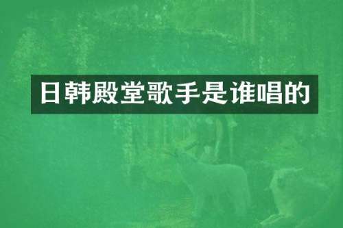 日韩殿堂歌手是谁唱的