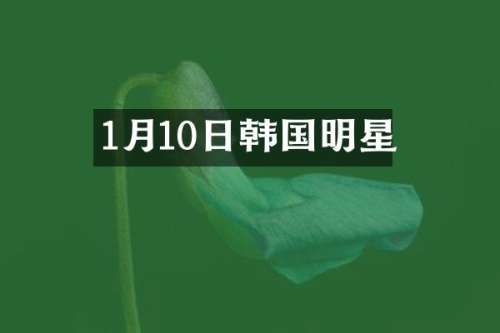 1月10日韩国明星