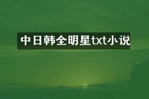 中日韩全明星txt小说