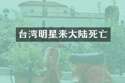 台湾明星来大亡