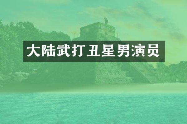 大陆武打丑星男演员