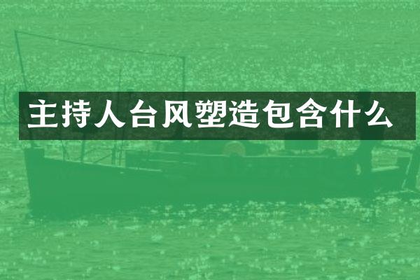 主持人台风塑造包含什么
