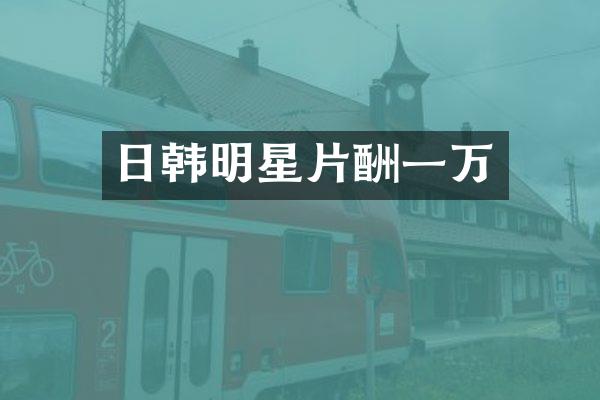 日韩明星片酬一万