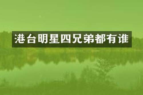 港台明星四兄弟都有谁