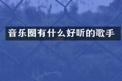 音乐圈有什么好听的歌手