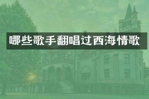 哪些歌手翻唱过西海情歌