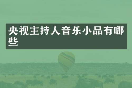 央视主持人音乐小品有哪些