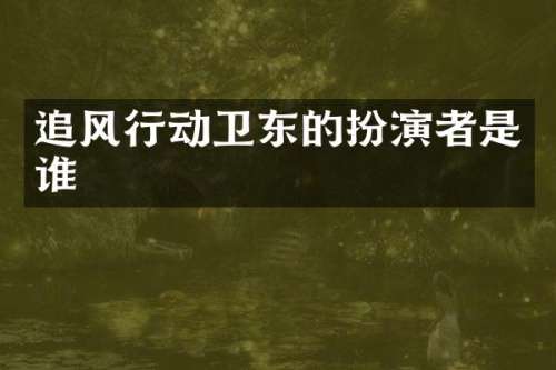追风行动卫东的扮演者是谁