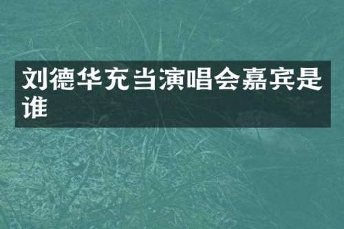 刘德华充当演唱会嘉宾是谁