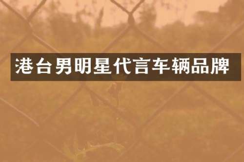 港台男明星代言车辆品牌