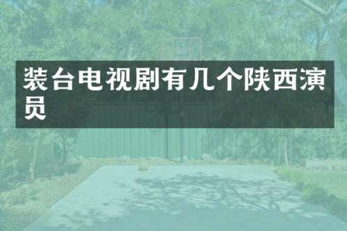装台电视剧有几个陕西演员