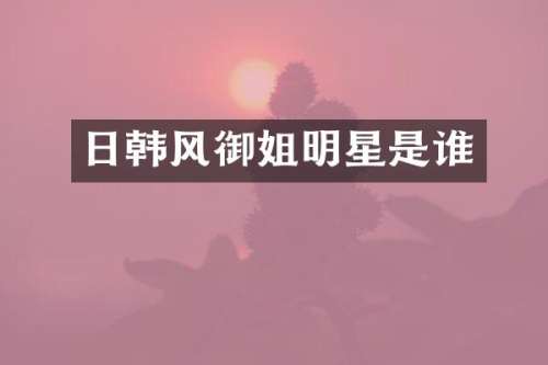 日韩风御姐明星是谁