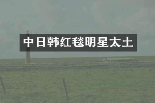 中日韩红毯明星太土