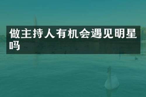 做主持人有机会遇见明星吗